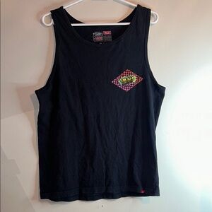 Vans Classic Black T-Shirt with Red Logo
